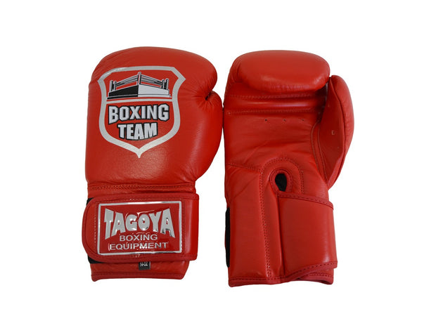 Guantes de boxeo rojo de piel