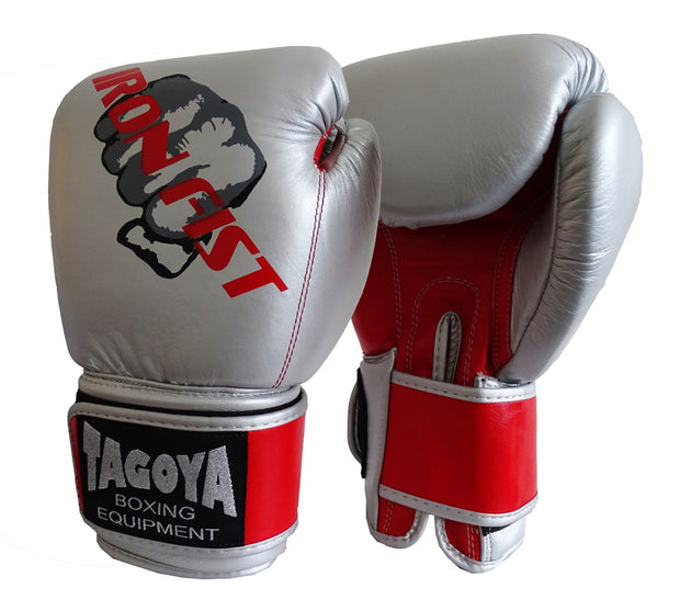 Guantes boxeo Iron Fist plata