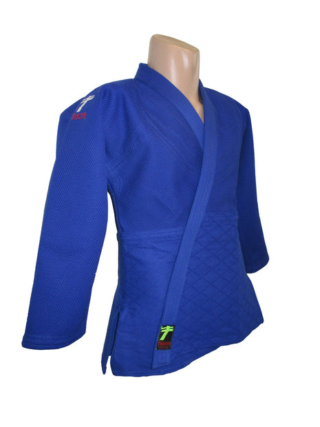 Judogi Lady Master azul con corte de mujer (corte entallado)