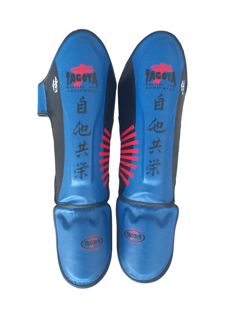 Espinilleras kick boxing Azul