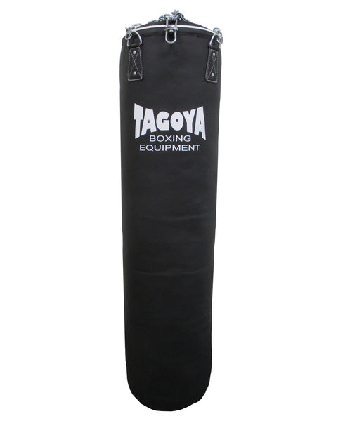 Saco de boxeo de piel artifical (relleno), con cadenas.