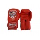 Guantes de boxeo rojo de piel