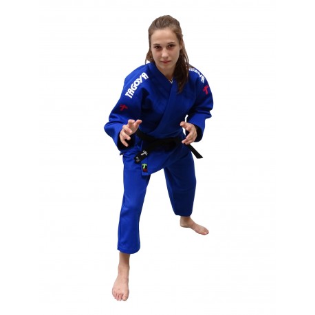 Judogi Lady Grand Master azul, corte de mujer (entallado)