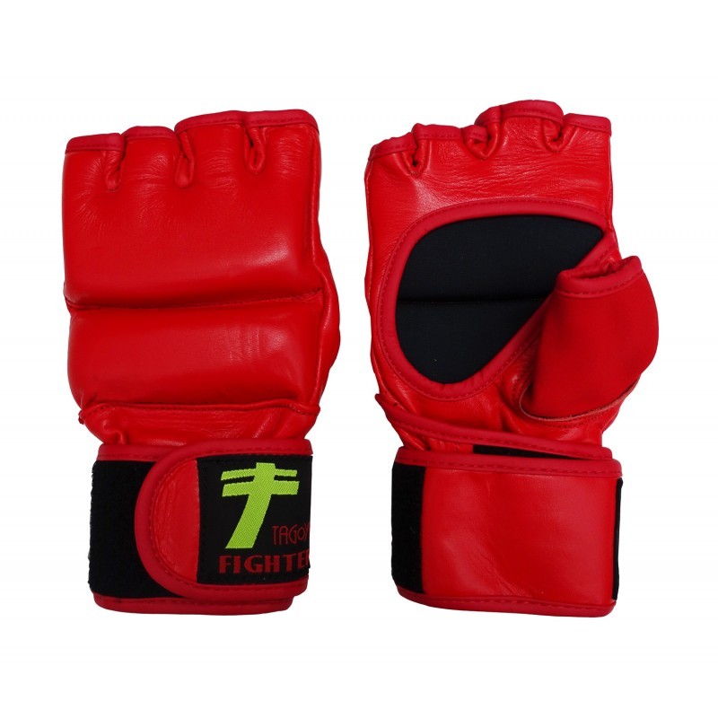 Guantillas mma sambo rojas de piel - Tagoya