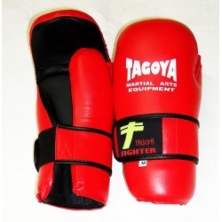 Guantes Taekwondo ITF rojos de piel