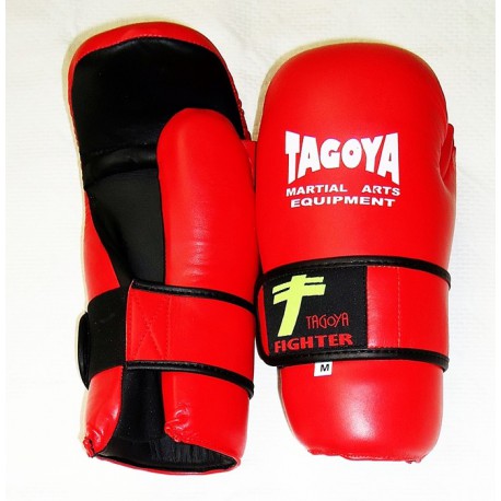 Guantes Taekwondo ITF rojos de piel