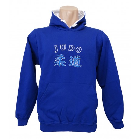 Sudadera azul bordada Judo