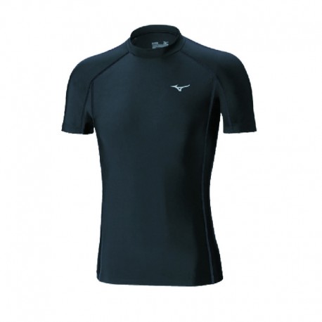 Camiseta negra de compresión judo Mizuno