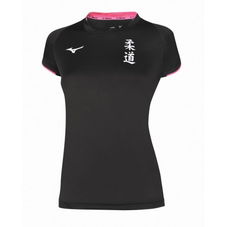 Camiseta Lady Mizuno Judo negra