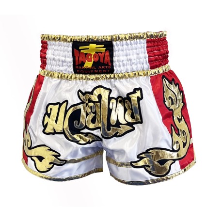 Pantalón Thai Boxing Blanco de satén.