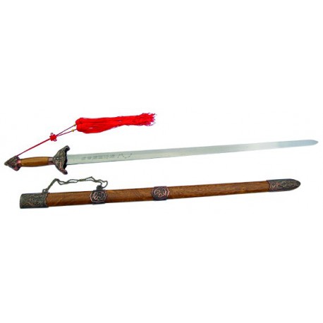 Espada wushu de aluminio con vaina, 96cm