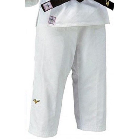 Pantalon Yusho judo competición Mizuno blanco