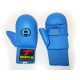 Guantilla karate kumite homologada RFEK azul con pulgar