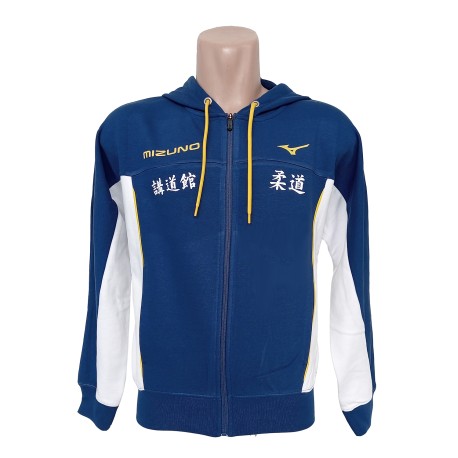 Sudadera chaqueta Mizuno blanca y azul Kodokan Judo