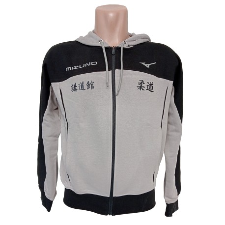 Sudadera chaqueta Mizuno negra gris Kodokan Judo