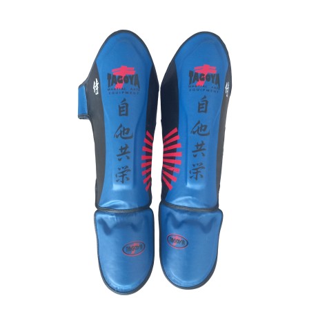 Espinilleras kick boxing Azul