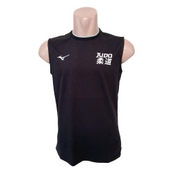 Camiseta Mizuno sin mangas Negra