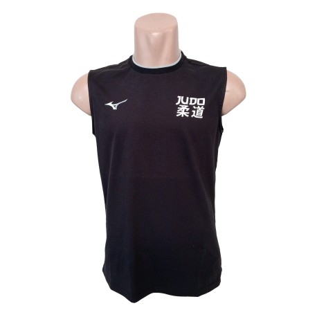 Camiseta Mizuno sin mangas Negra