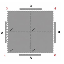 Borde de tatami puzle de polietileno 100X8X4 CM (UNIDAD)