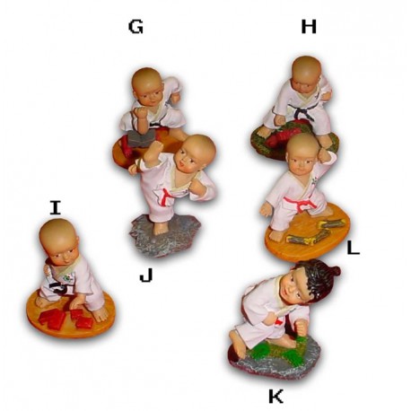 Caja de 6 figuras de karate.