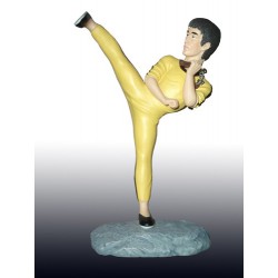 Figura Bruce Lee de poliresina. Medidas: 18.5x12 cm
