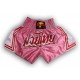 Pantalón Thai Boxing de saten rosa.