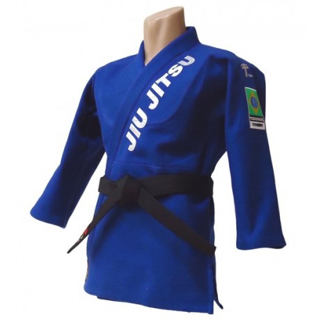 Kimono de Jiu Jitsu Brasileño azul.