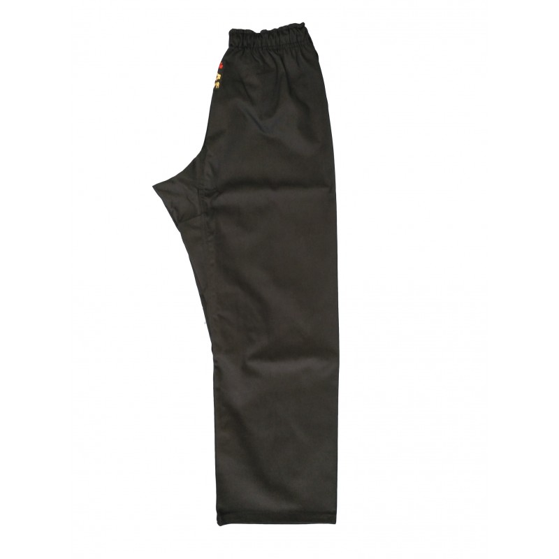 Pantalón de karate negro para kenpo y krav -
