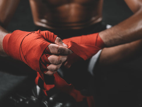 Vendajes para guantes de boxeo.