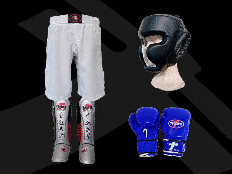 equipamiento para practicar kick boxing