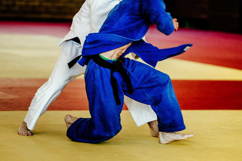 Judokas en tatami
