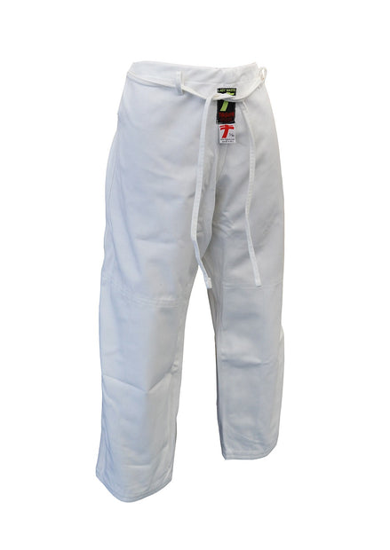 Pantalon judo Lady Master blanco con corte de mujer.