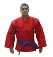Kurka sambo para alta competición de tejido grueso y muy duro rojo.