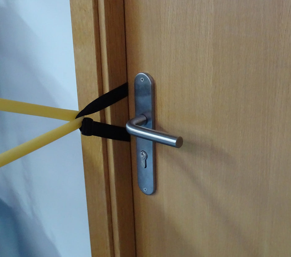 Accesorio para la práctica de ejercicios con brazo, con adaptador para puertas.