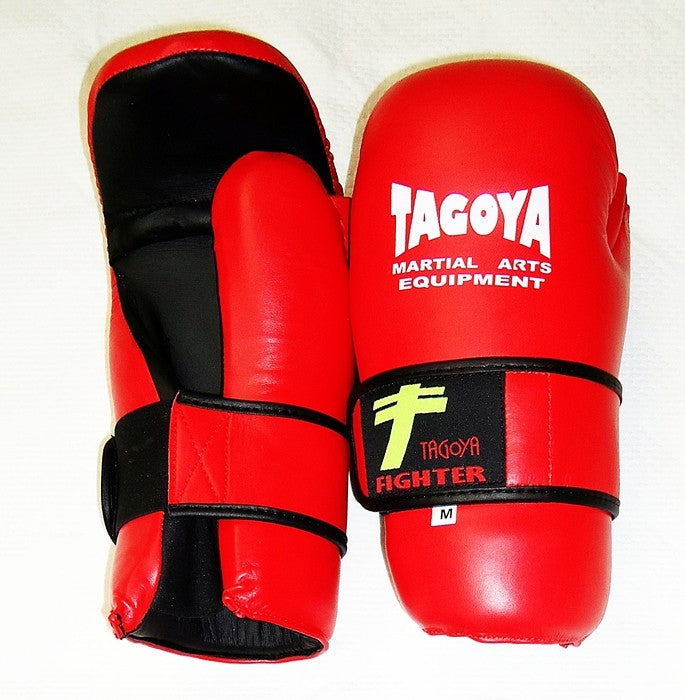 Guantes Taekwondo ITF rojos de piel