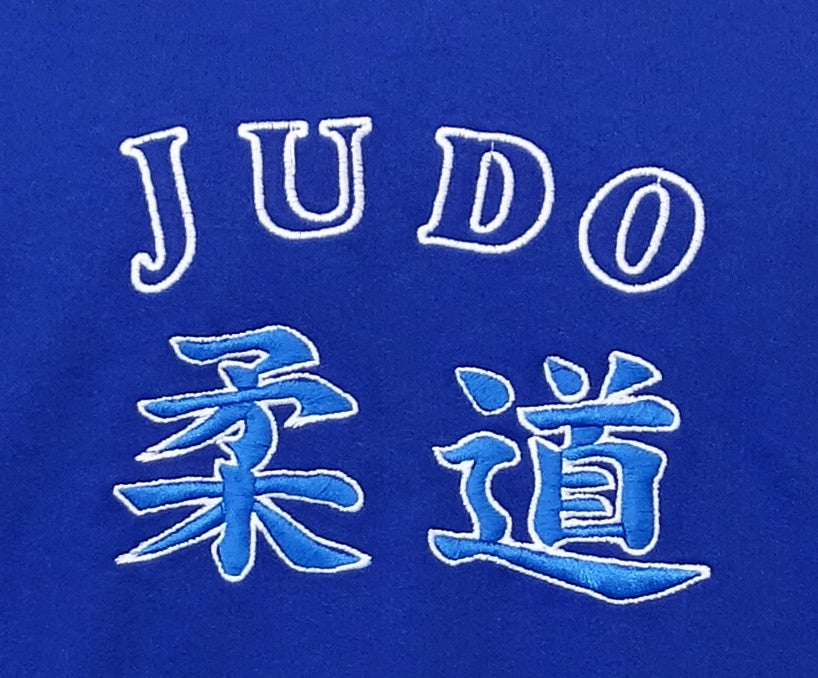Sudadera azul bordada Judo