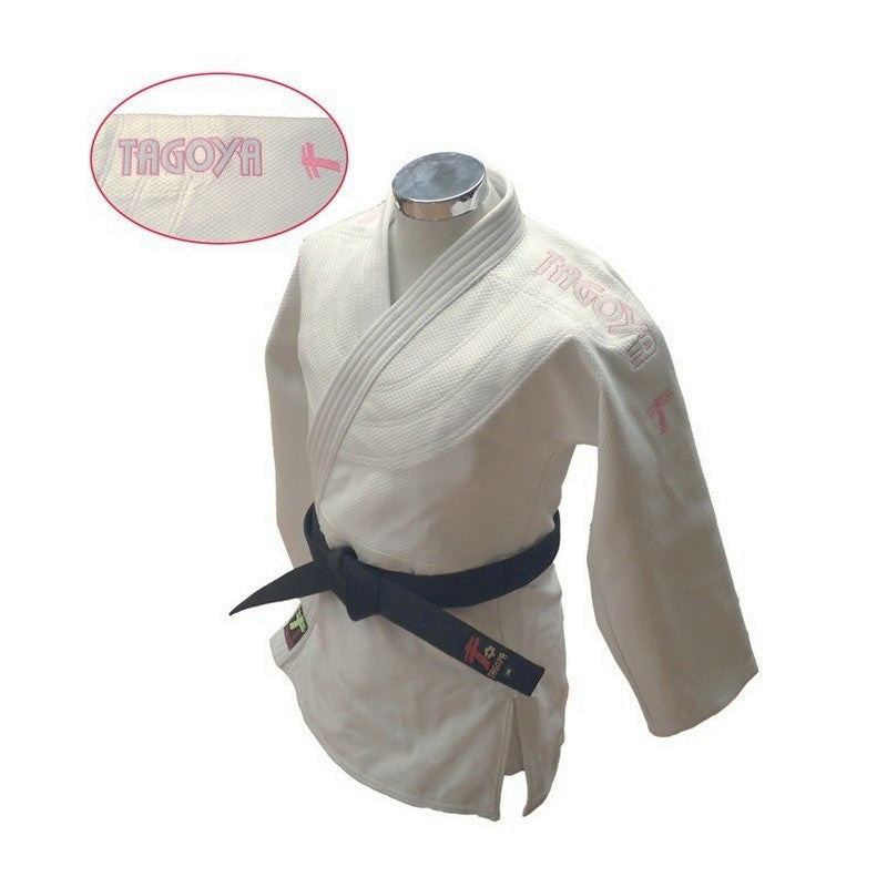 Judogi Lady Pink blanco