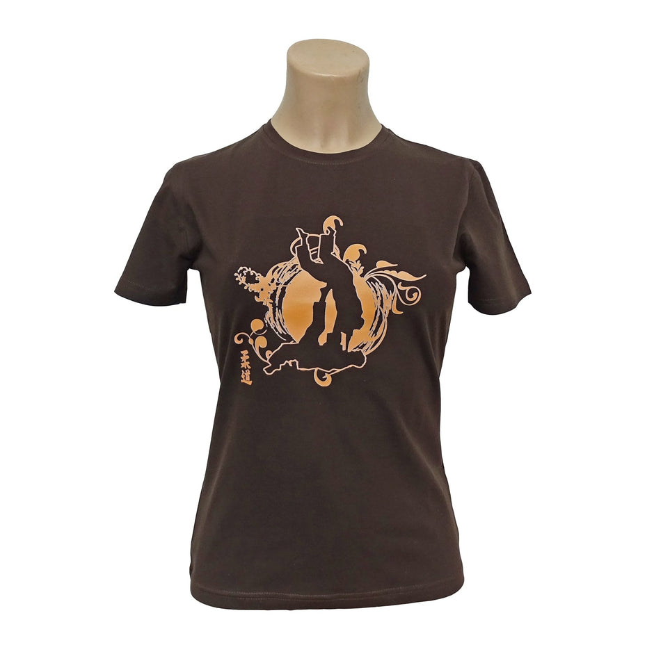 Camiseta femenina marrón Judo