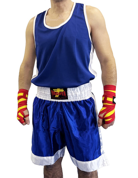 Conjunto azul de boxeo