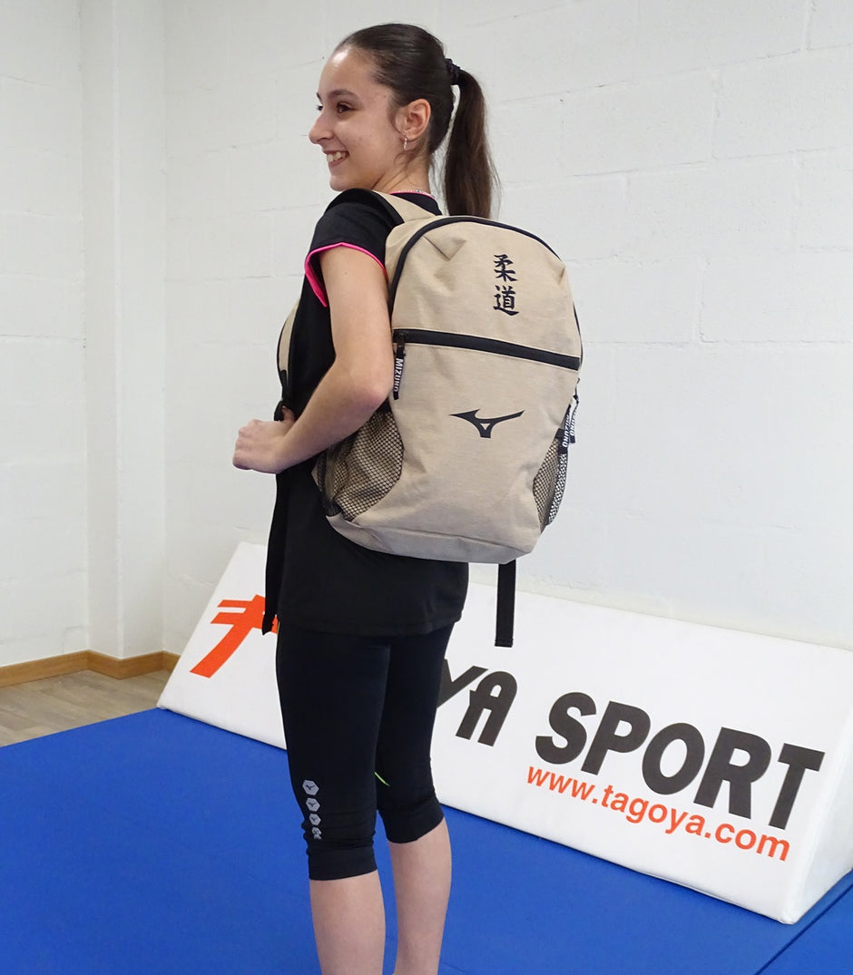 Mochila Mizuno beige JUDO