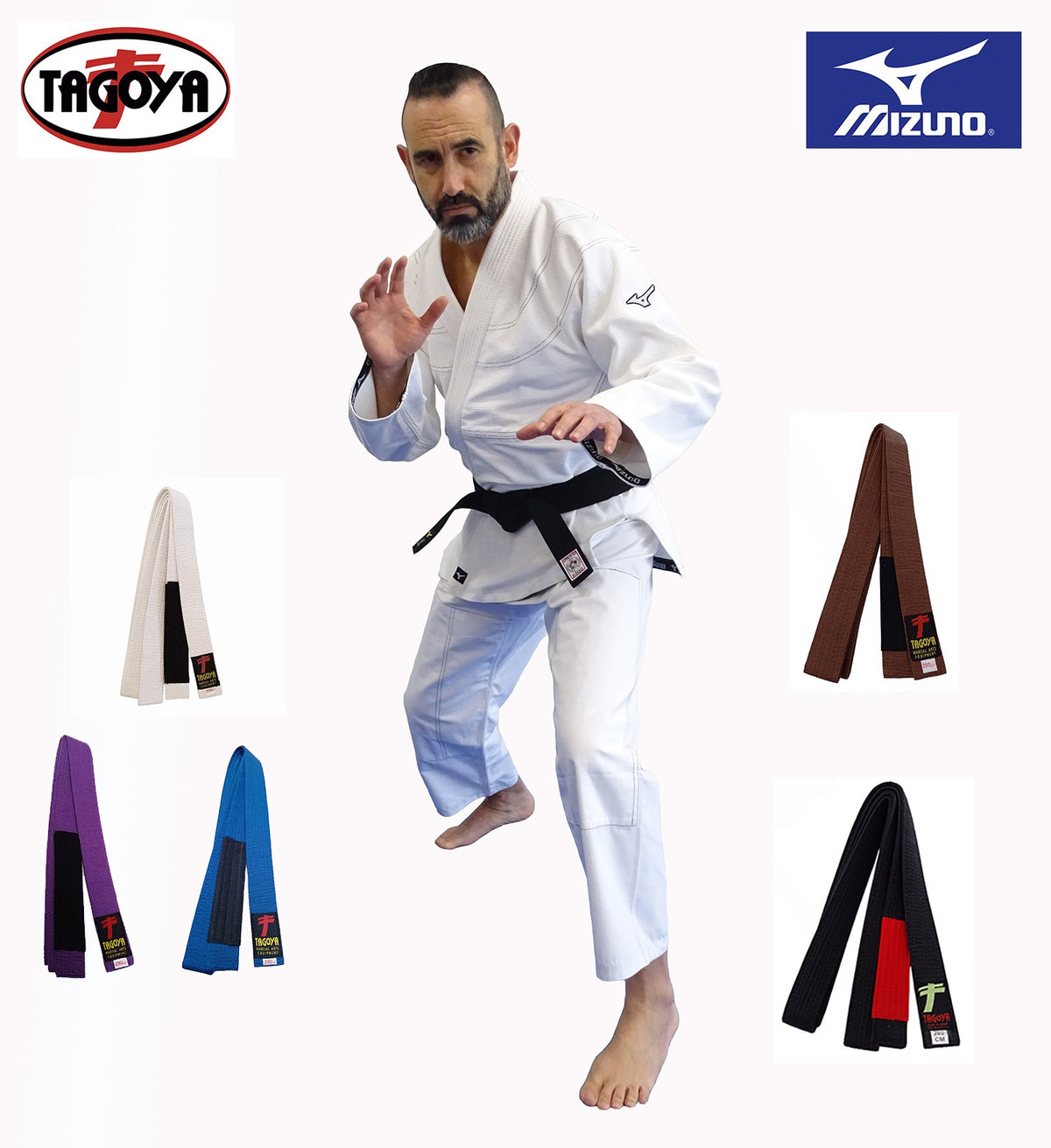 Kimono de Jiu Jitsu Brasileño Mizuno blanco