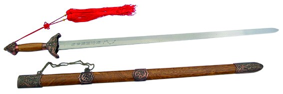 Espada wushu de aluminio con vaina, 96cm