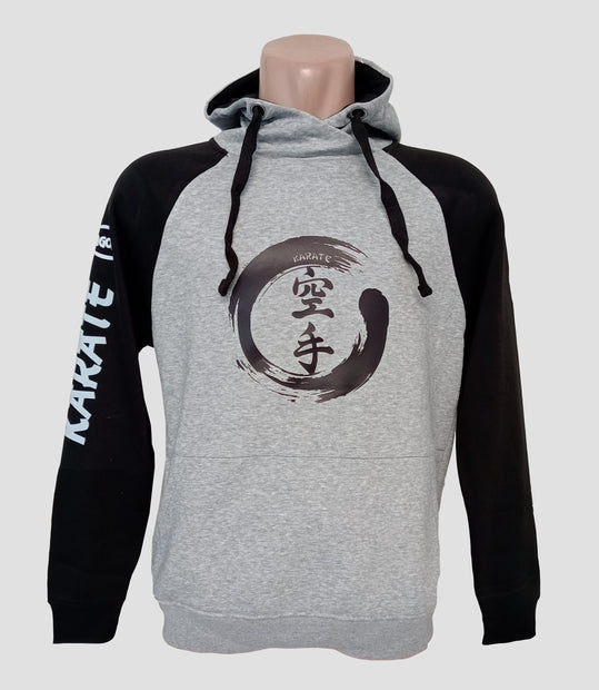 Sudadera gris y negra Karate
