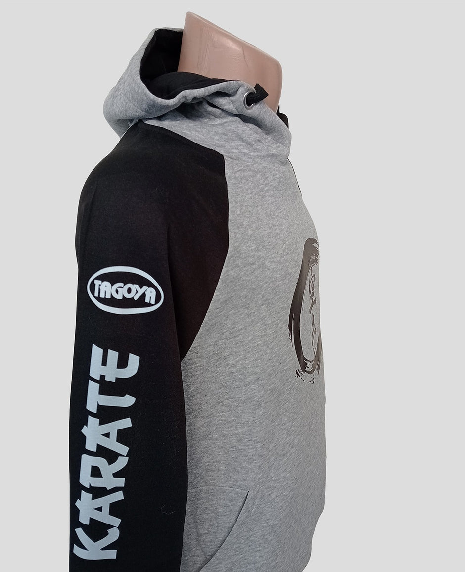 Sudadera gris y negra Karate