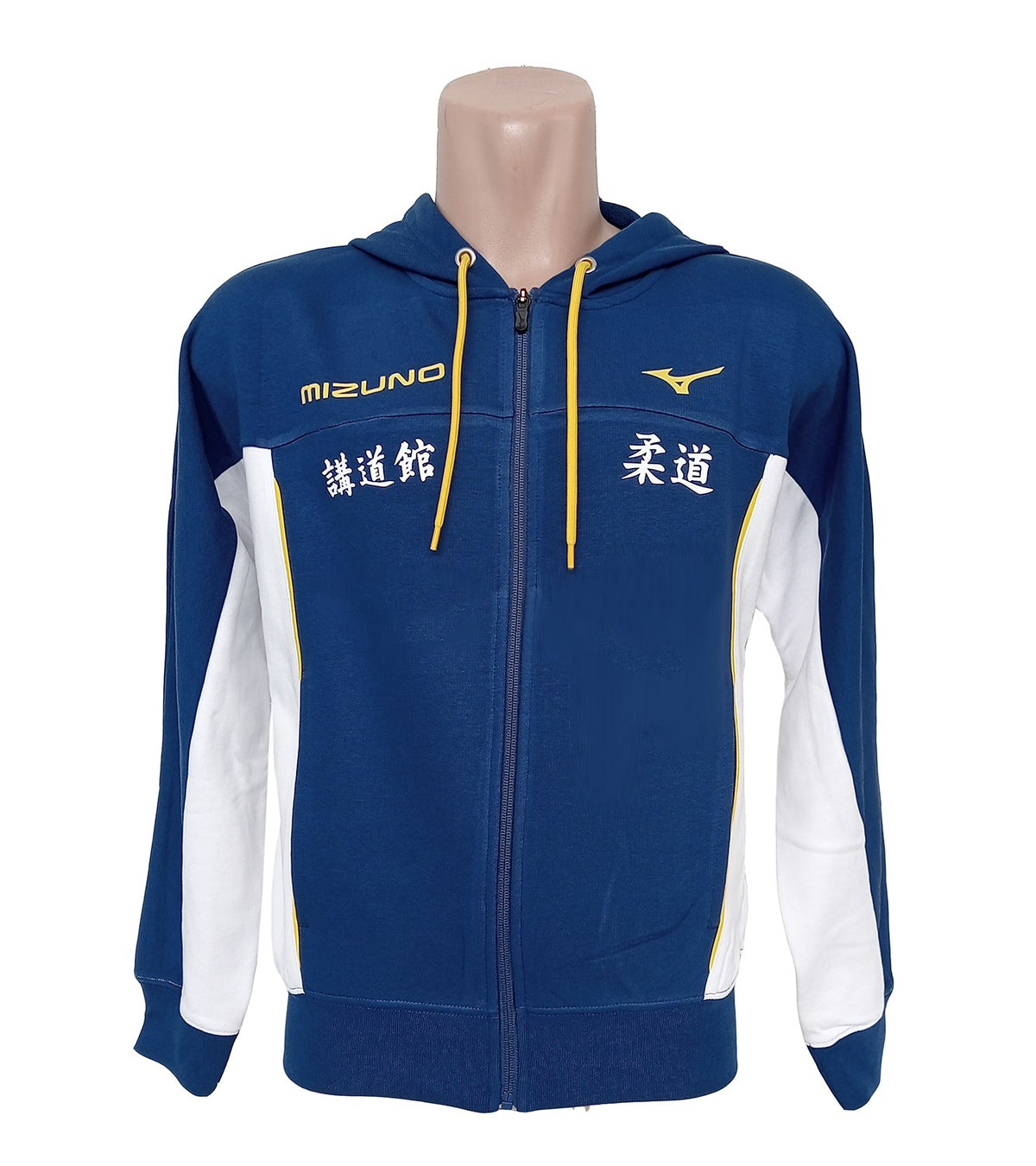 Sudadera chaqueta Mizuno blanca y azul Kodokan Judo