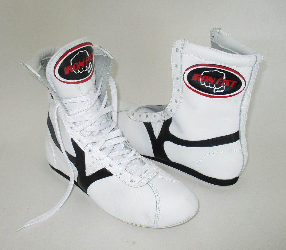 Botas boxeo en piel con suela de goma pegada y cosida