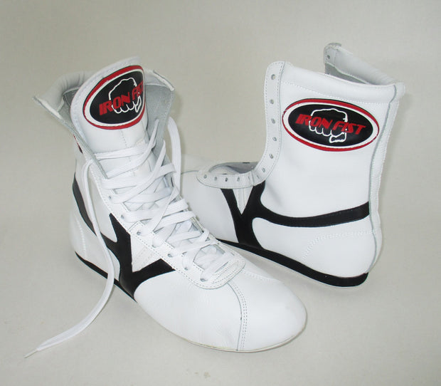 Botas boxeo en piel con suela de goma pegada y cosida
