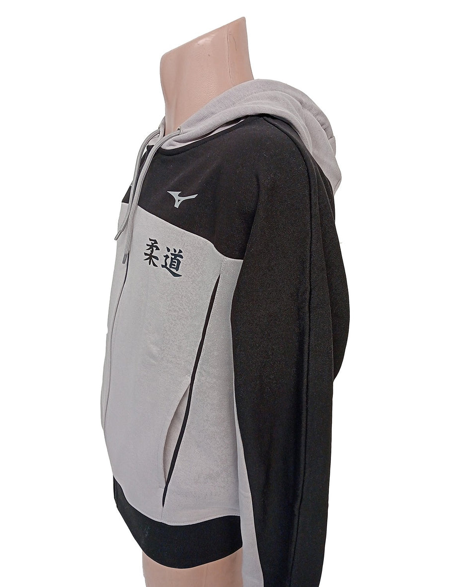 Sudadera chaqueta Mizuno negra gris Kodokan Judo