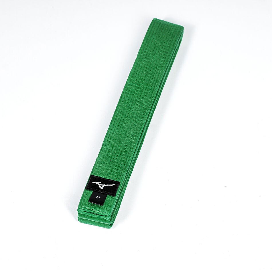 Cinturón verde básico MIZUNO, de algodón.