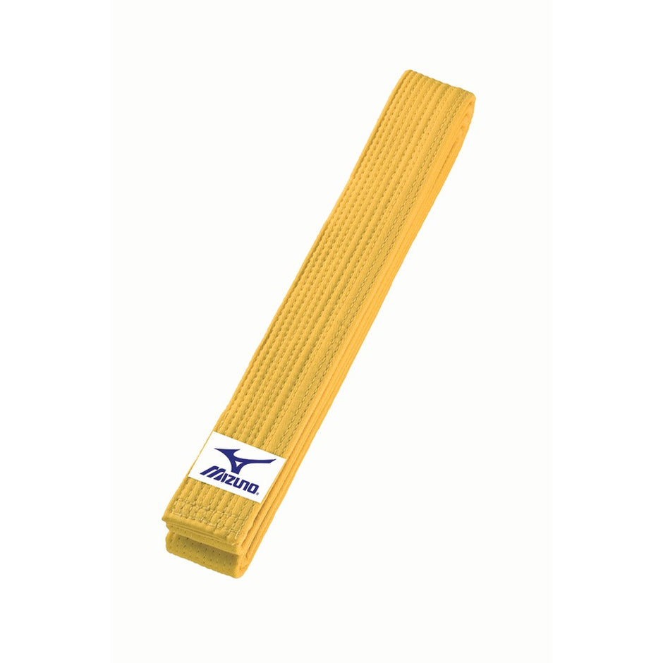 Cinturón amarillo básico MIZUNO, de algodón.